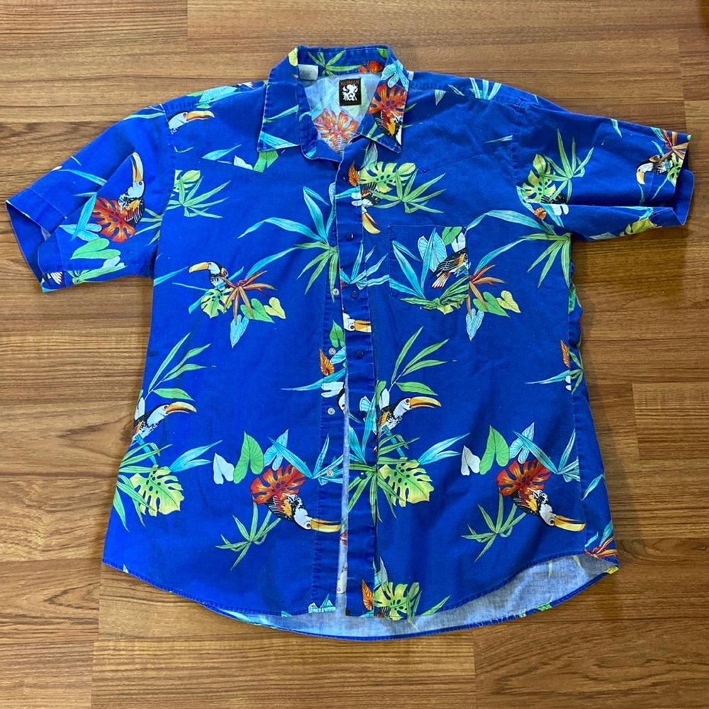 Karman Brand Toucan Tropical Button Up Shirt